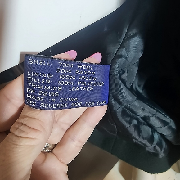 Vintage Womens Herman Kay Hunter Green Barn Coat with Leather Collar Sz Med - Picture 6 of 6